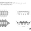 Table ceramique Comtesse 240x100 plans avec chaises et fauteuils copie Table en céramique 240x100 cm 10 personnes