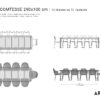 Table ceramique Comtesse 290x100 plans avec chaises et fauteuils copie Table en céramique 290x100 cm 10 à 12 personnes