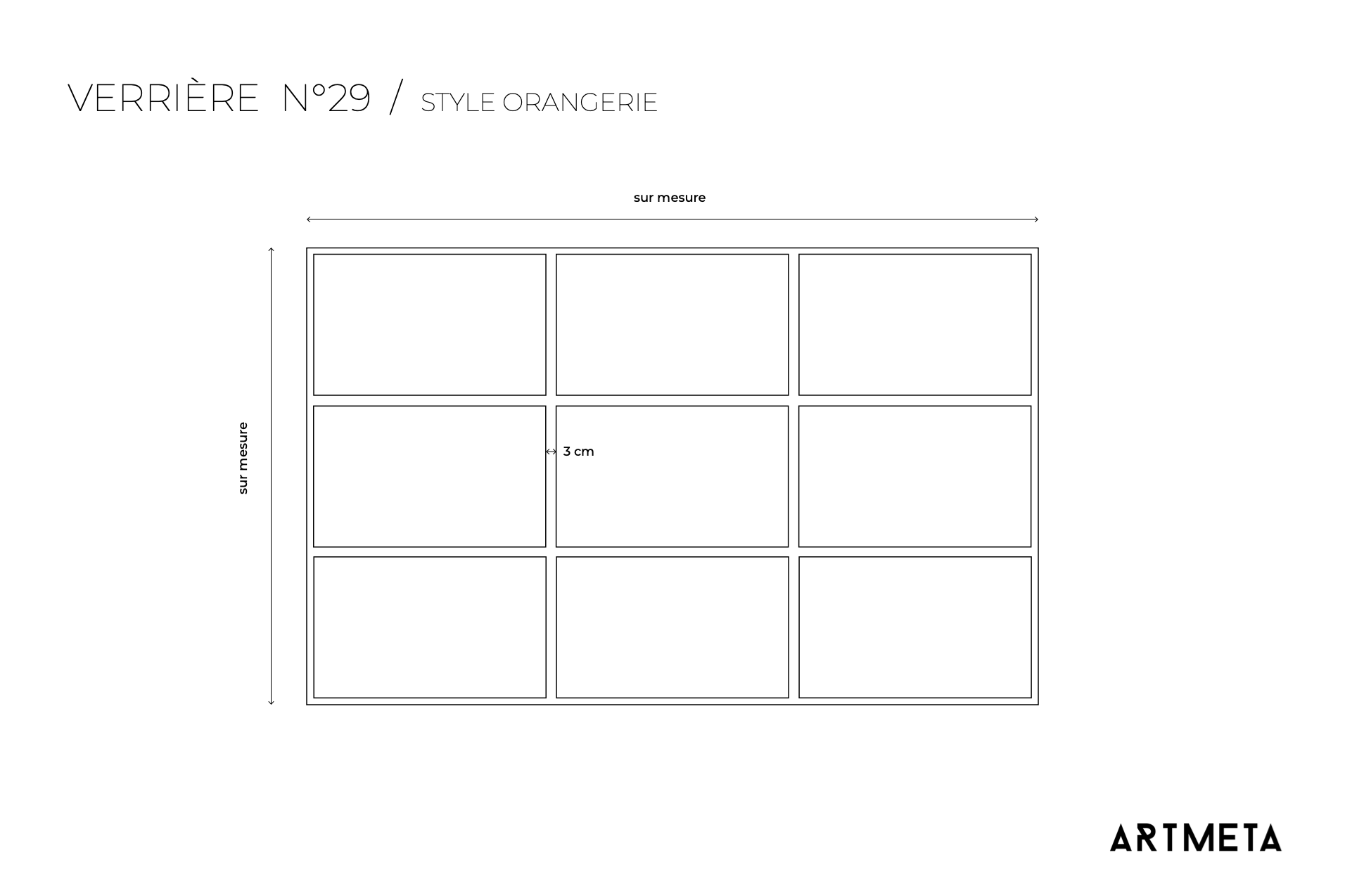 Verrière orangerie N°29 en acier sur mesure