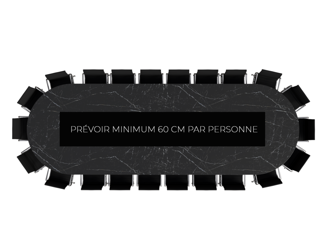 dimensions table de réunion