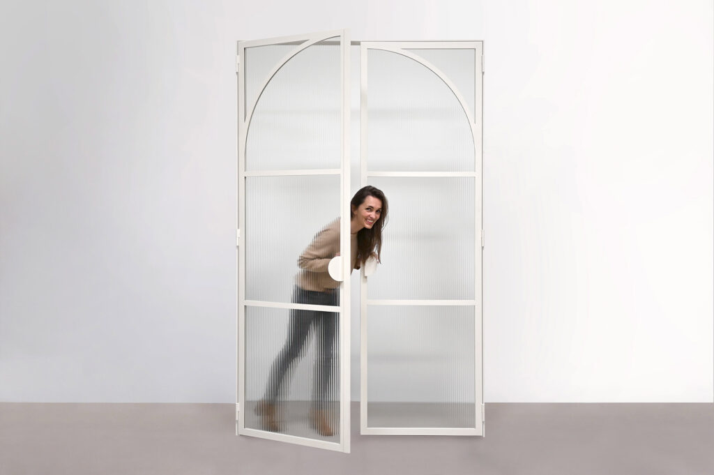 Double porte verrière N°82 en acier et sur mesure / Fabrication artisanale française ARTMETA