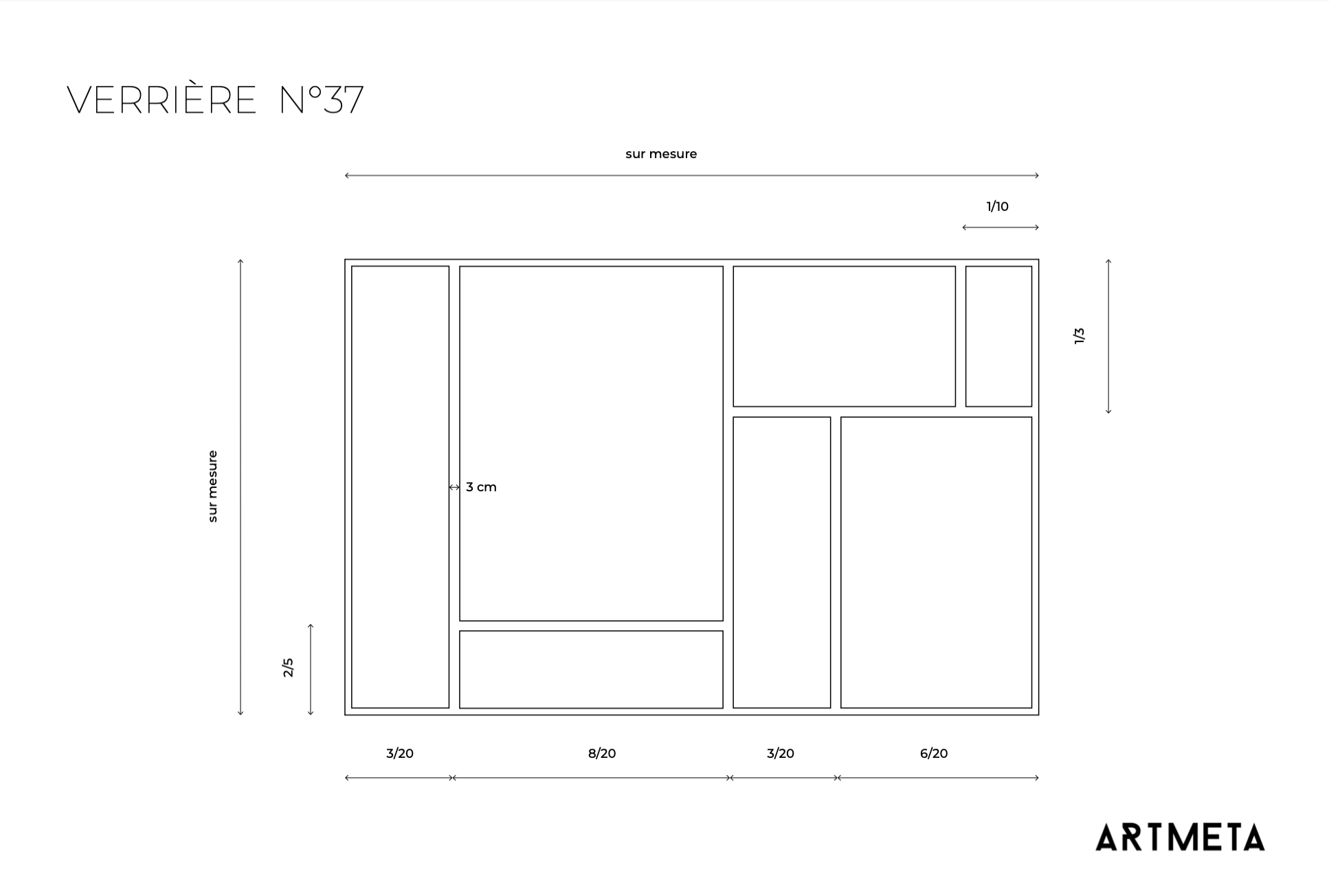 Plan Verrière style Mondrian N°37