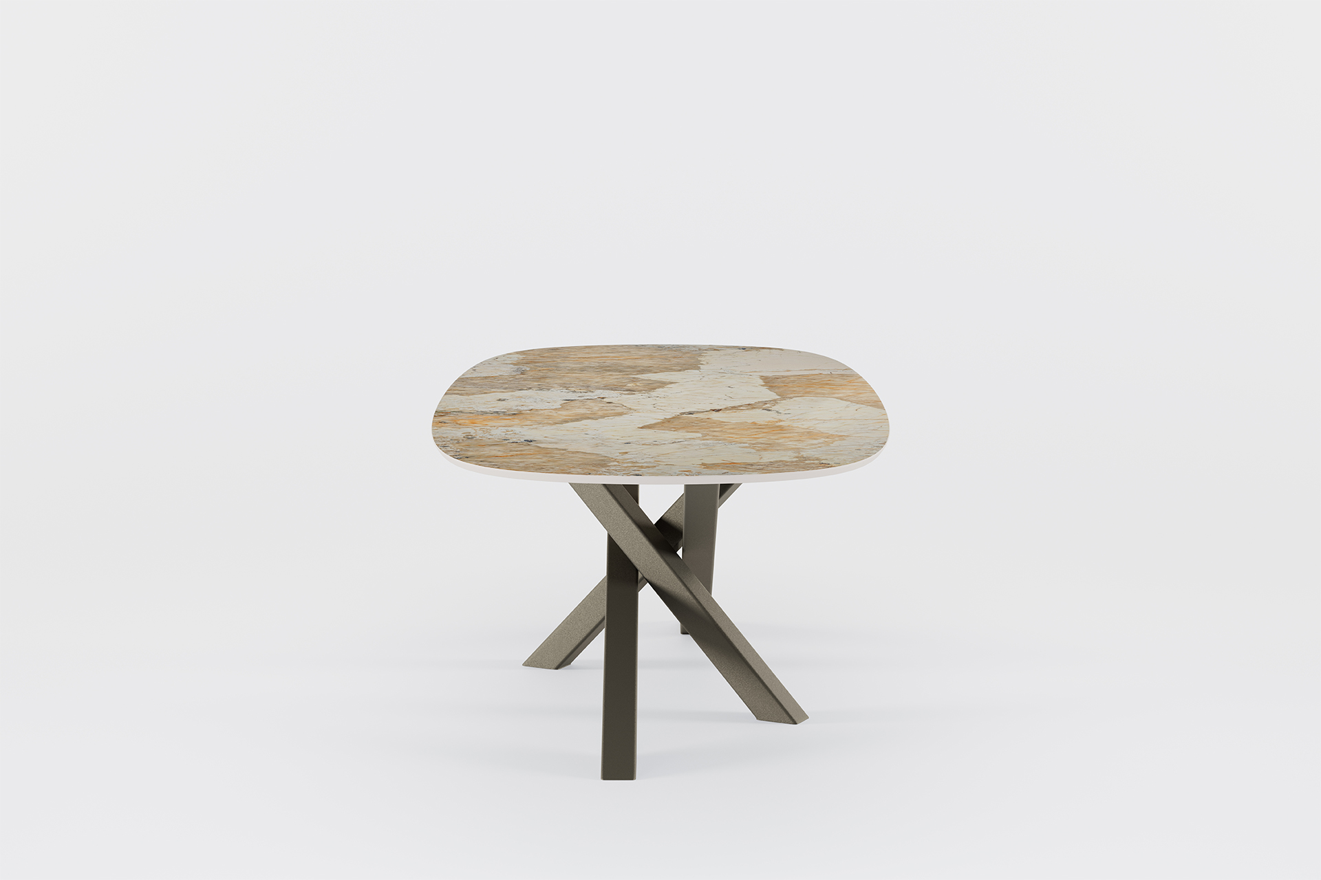 03_ARTMETA - table à manger MIKADO - BRONZE -DEKTON KHALO C table à manger Mikado céramique DEKTON