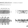 Table ceramique Mikado 300x100 plans avec chaises et fauteuils Table ceramique Mikado 300x100 plans avec chaises et fauteuils