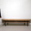 Meuble tv bois design 230 cm chêne et métal noir