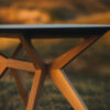Table à manger plateau céramique pied bois Table à manger plateau céramique pied bois