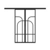 Double porte coulissante acier verre avec courbes 125