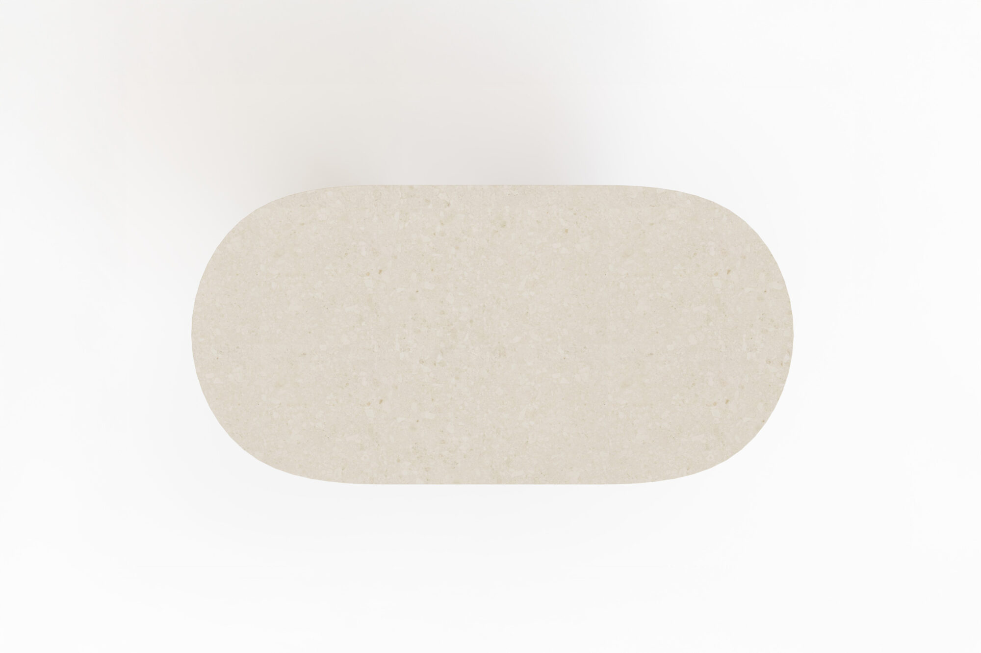 Table Corolle - vue de dessus Plateau de table basse en céramique DEKTON Ava