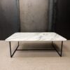 Table basse en céramique dekton Trance pieds en acier