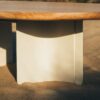 MOBILIER table basse Corolle en acier et bois massif 2 Table basse Corolle en acier et bois massif