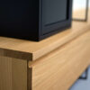 Meuble tv vitrine acier et bois massif sur mesure ARTMETA 8 compressée Meuble tv Vitrine 270 cm acier et bois massif
