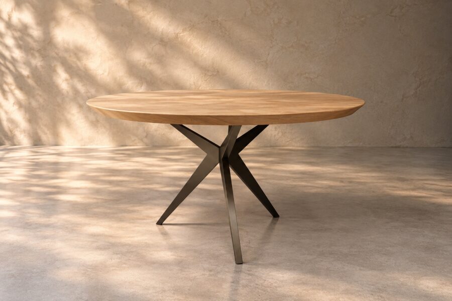 Table ronde bois massif 134 cm Papillon